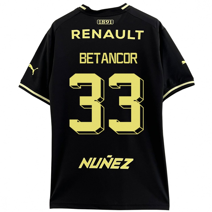 Niño Fútbol Camiseta Bruno Betancor #33 Negro 2ª Equipación 2023/24