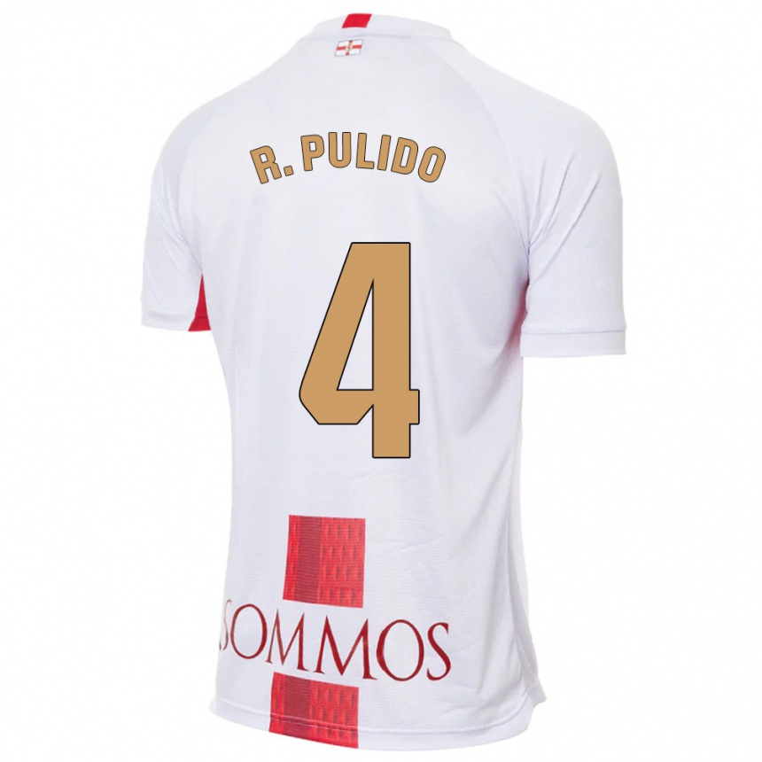 Niño Fútbol Camiseta Rubén Pulido #4 Blanco 2ª Equipación 2023/24