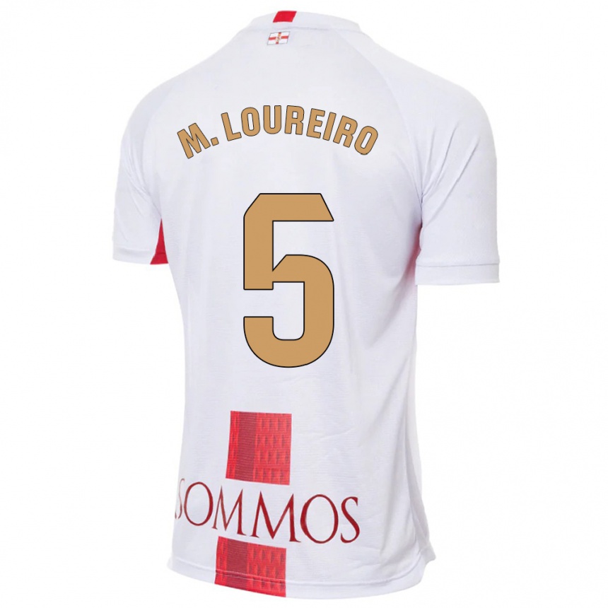 Niño Fútbol Camiseta Miguel Loureiro #5 Blanco 2ª Equipación 2023/24