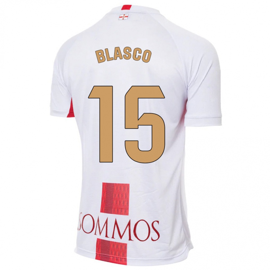 Niño Fútbol Camiseta Jérémy Blasco #15 Blanco 2ª Equipación 2023/24