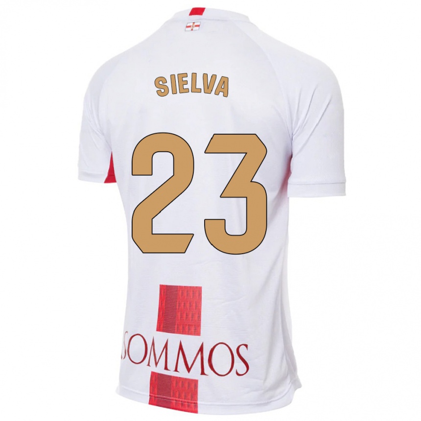 Niño Fútbol Camiseta Óscar Sielva #23 Blanco 2ª Equipación 2023/24