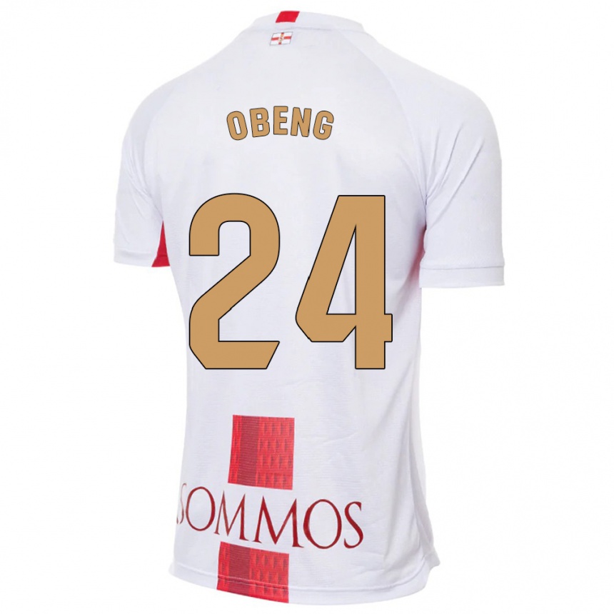 Niño Fútbol Camiseta Samuel Obeng #24 Blanco 2ª Equipación 2023/24