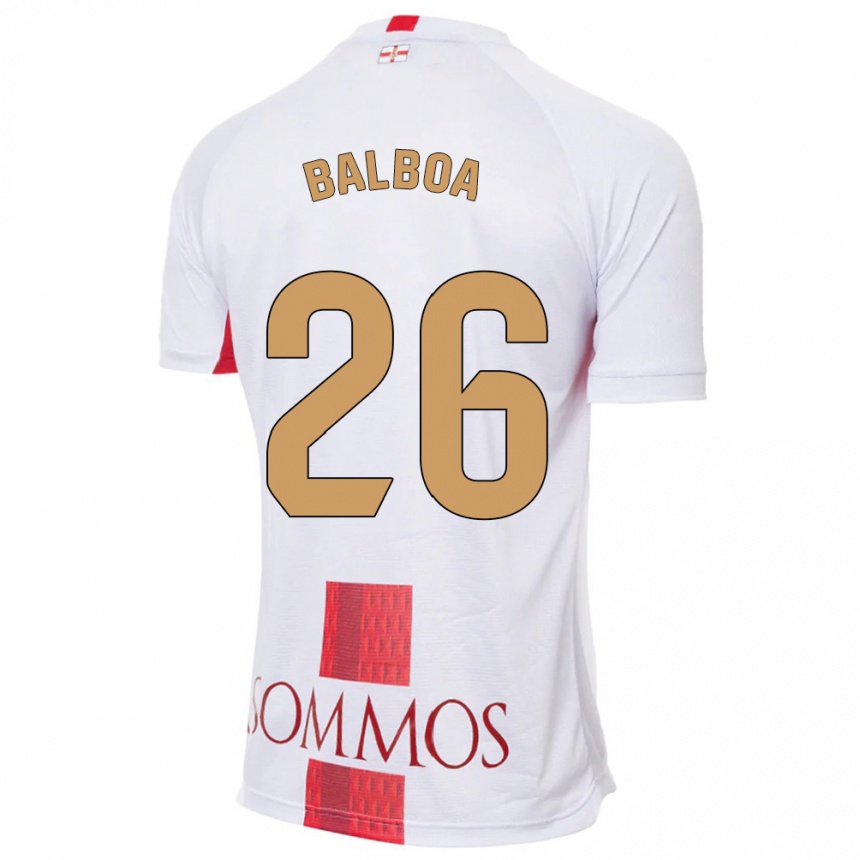 Niño Fútbol Camiseta Álex Balboa #26 Blanco 2ª Equipación 2023/24