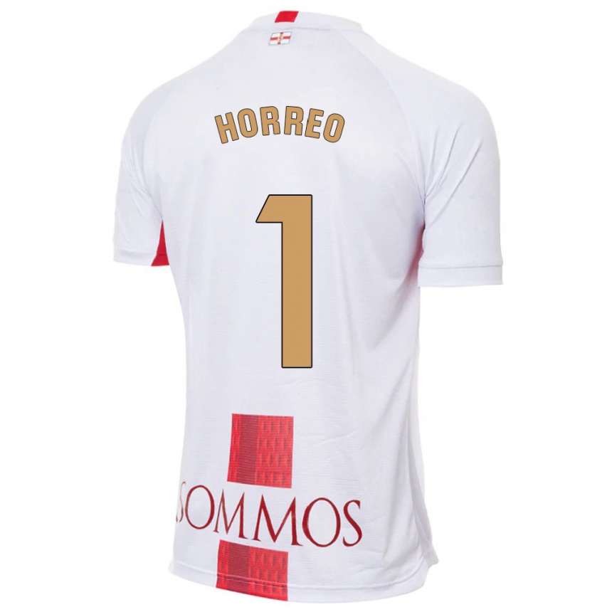 Niño Fútbol Camiseta Berto Hórreo #1 Blanco 2ª Equipación 2023/24