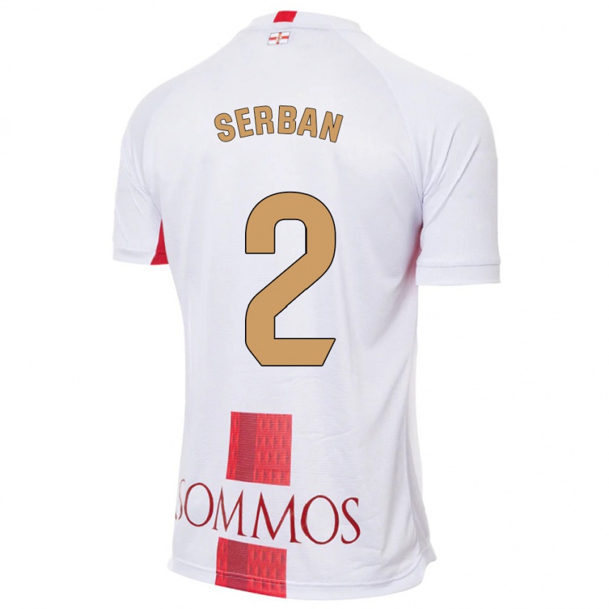 Niño Fútbol Camiseta Alin Serban #2 Blanco 2ª Equipación 2023/24