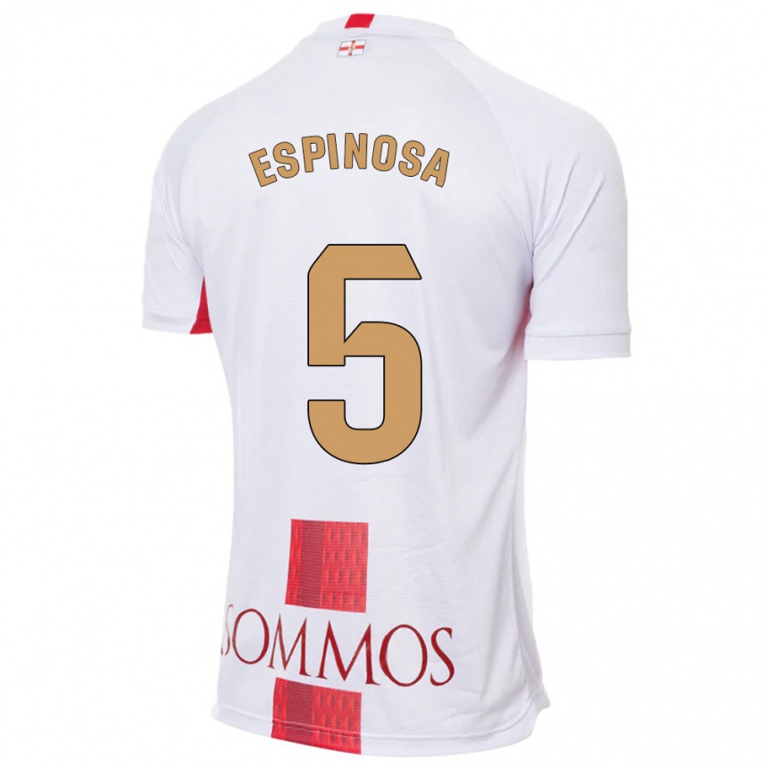 Niño Fútbol Camiseta Diego Espinosa #5 Blanco 2ª Equipación 2023/24