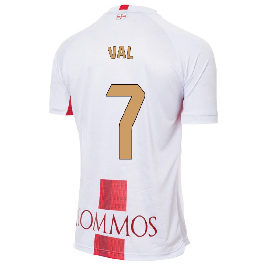 Niño Fútbol Camiseta Rodri Val #7 Blanco 2ª Equipación 2023/24