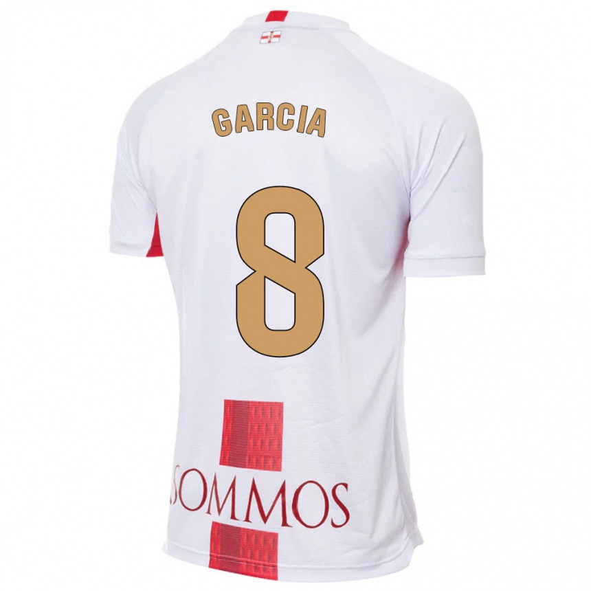 Niño Fútbol Camiseta David García #8 Blanco 2ª Equipación 2023/24