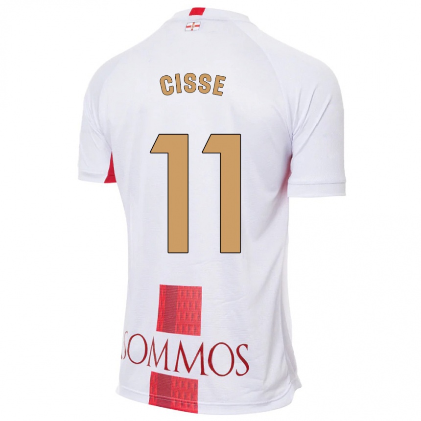 Niño Fútbol Camiseta Bakary Cissé #11 Blanco 2ª Equipación 2023/24