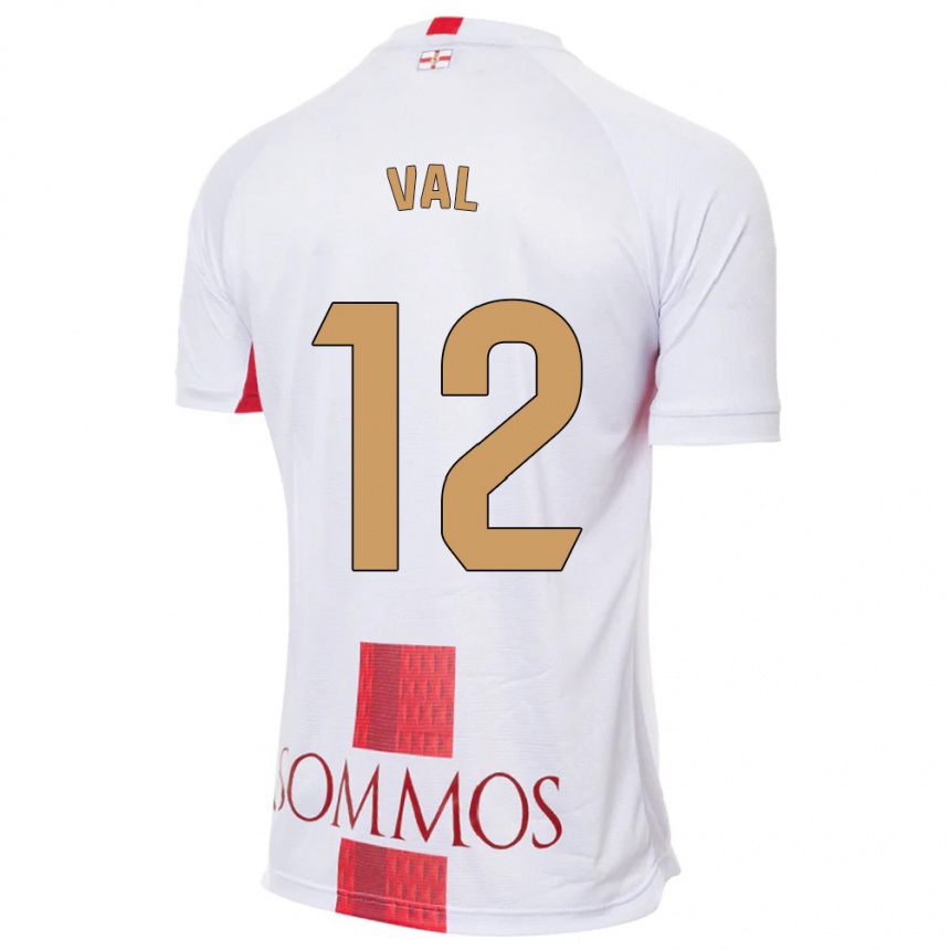 Niño Fútbol Camiseta Ángel Val #12 Blanco 2ª Equipación 2023/24