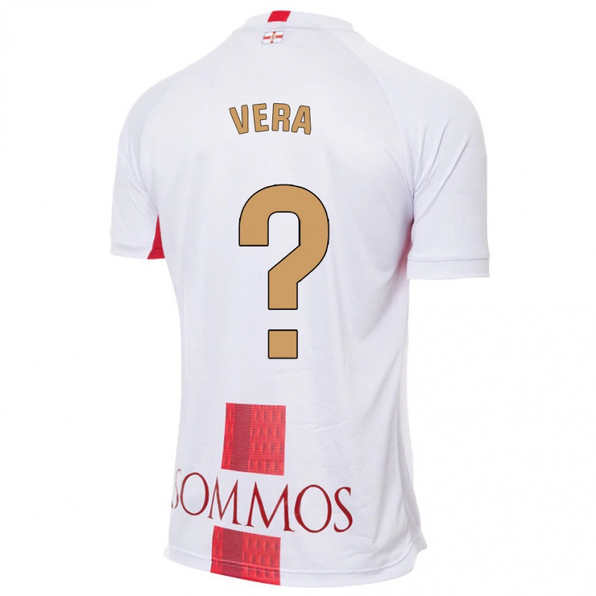 Niño Fútbol Camiseta Ángel Vera #0 Blanco 2ª Equipación 2023/24