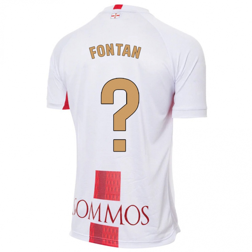 Niño Fútbol Camiseta Nico Fontán #0 Blanco 2ª Equipación 2023/24