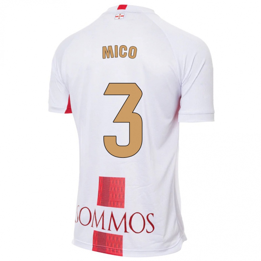 Niño Fútbol Camiseta Sara Micó #3 Blanco 2ª Equipación 2023/24