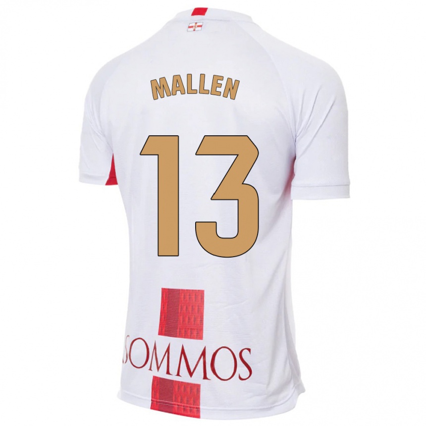 Niño Fútbol Camiseta Lucía Mallén #13 Blanco 2ª Equipación 2023/24