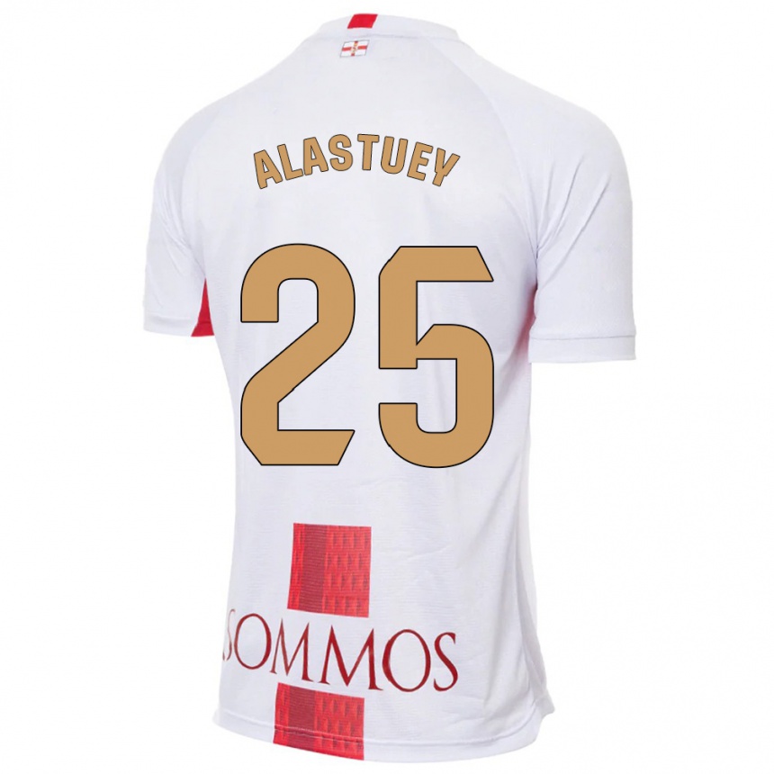 Niño Fútbol Camiseta Martina Alastuey #25 Blanco 2ª Equipación 2023/24