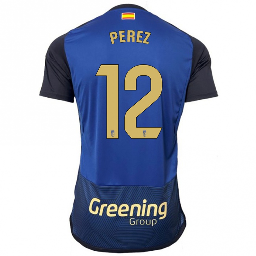 Niño Fútbol Camiseta Alba Pérez #12 Armada 2ª Equipación 2023/24