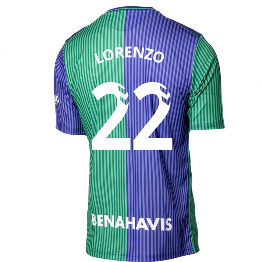 Niño Fútbol Camiseta Dani Lorenzo #22 Verde Azul 2ª Equipación 2023/24