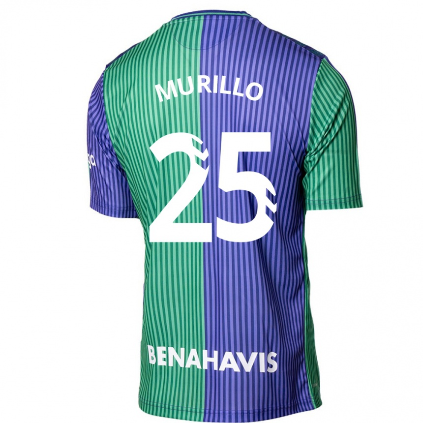 Niño Fútbol Camiseta Diego Murillo #25 Verde Azul 2ª Equipación 2023/24