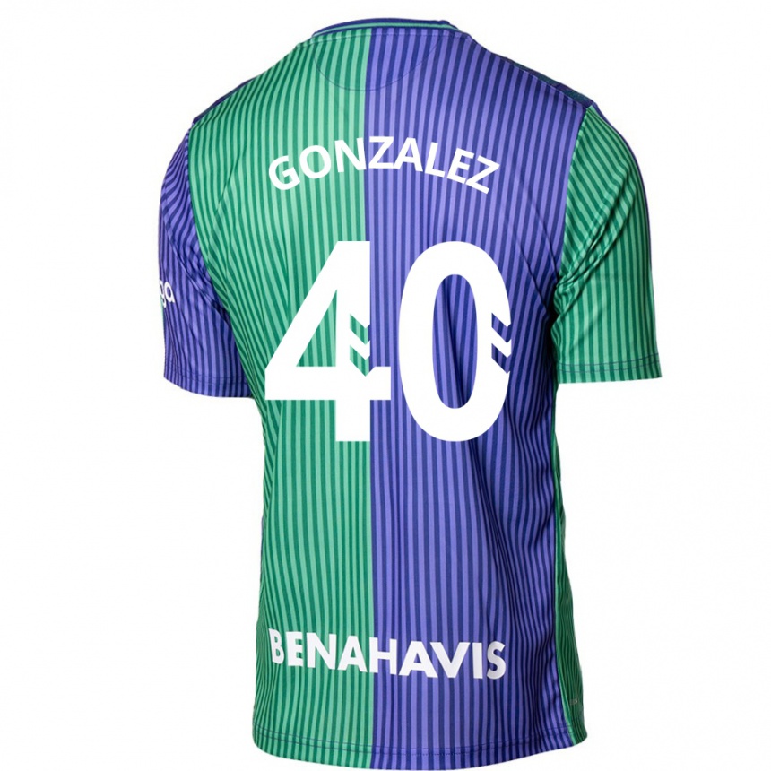 Niño Fútbol Camiseta Carol González #40 Verde Azul 2ª Equipación 2023/24