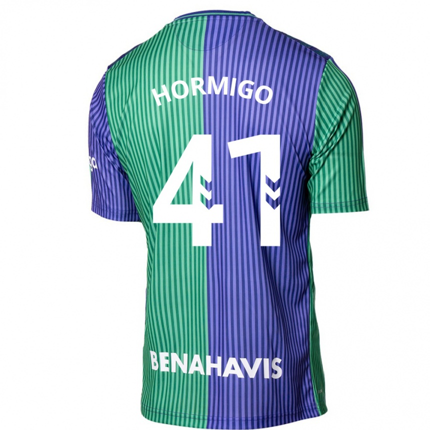 Niño Fútbol Camiseta Cintia Hormigo #41 Verde Azul 2ª Equipación 2023/24