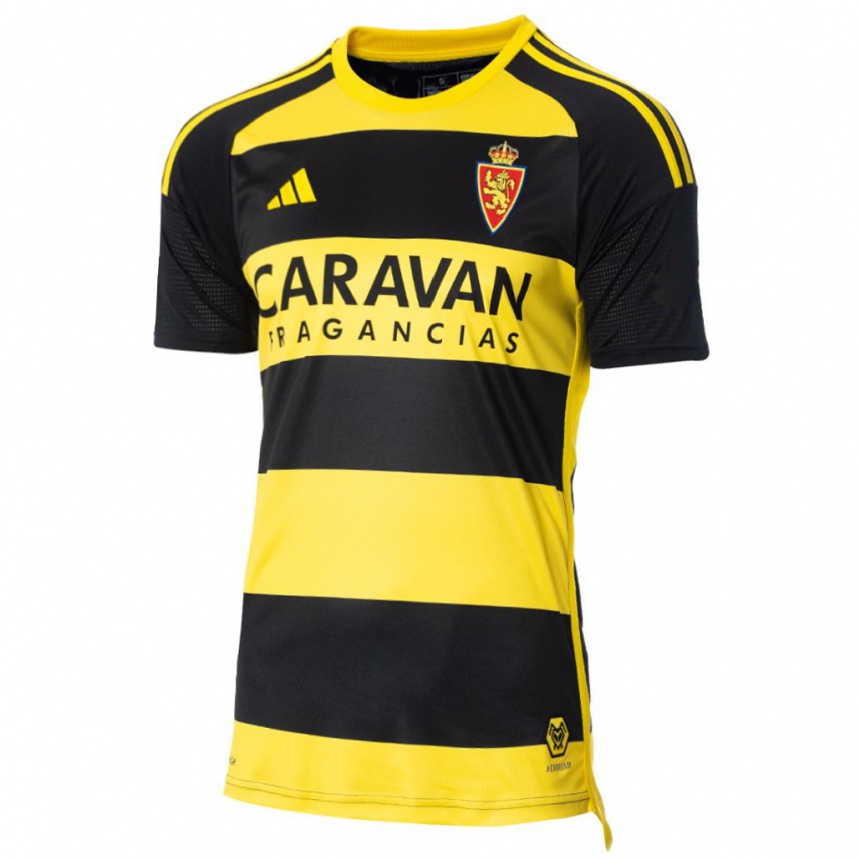 Niño Fútbol Camiseta Victor Mollejo #20 Negro Amarillo 2ª Equipación 2023/24