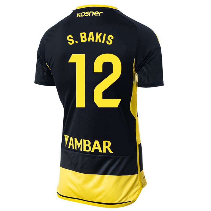 Niño Fútbol Camiseta Sinan Bakış #12 Negro Amarillo 2ª Equipación 2023/24