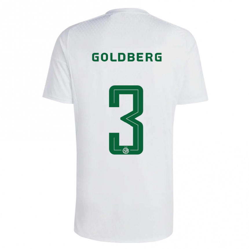 Niño Fútbol Camiseta Shon Goldberg #3 Verde Azul 2ª Equipación 2023/24