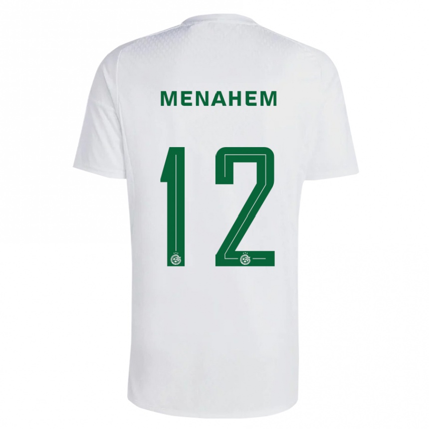 Niño Fútbol Camiseta Sun Menahem #12 Verde Azul 2ª Equipación 2023/24