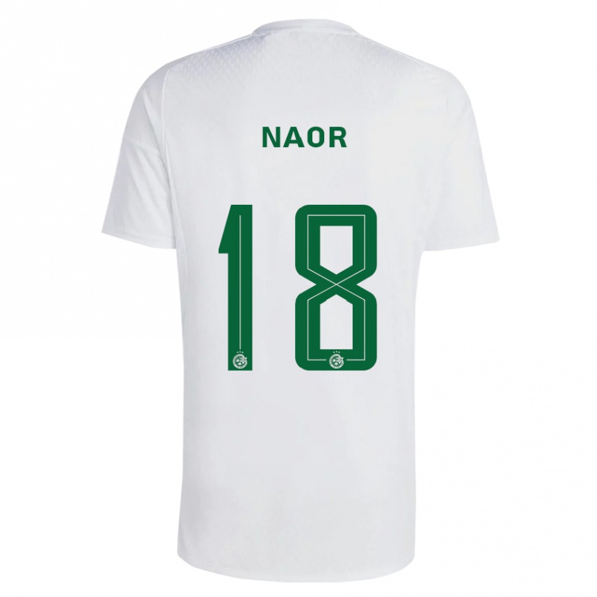 Niño Fútbol Camiseta Goni Naor #18 Verde Azul 2ª Equipación 2023/24