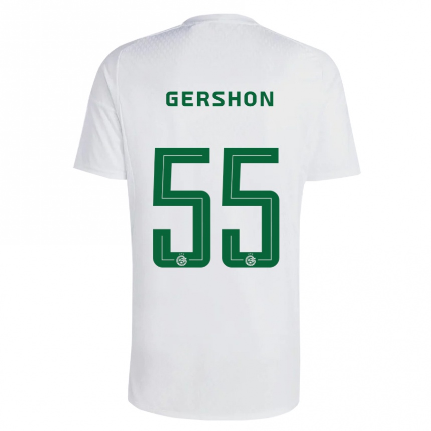 Niño Fútbol Camiseta Rami Gershon #55 Verde Azul 2ª Equipación 2023/24