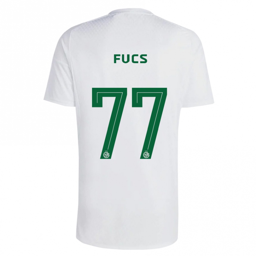 Niño Fútbol Camiseta Roee Fucs #77 Verde Azul 2ª Equipación 2023/24