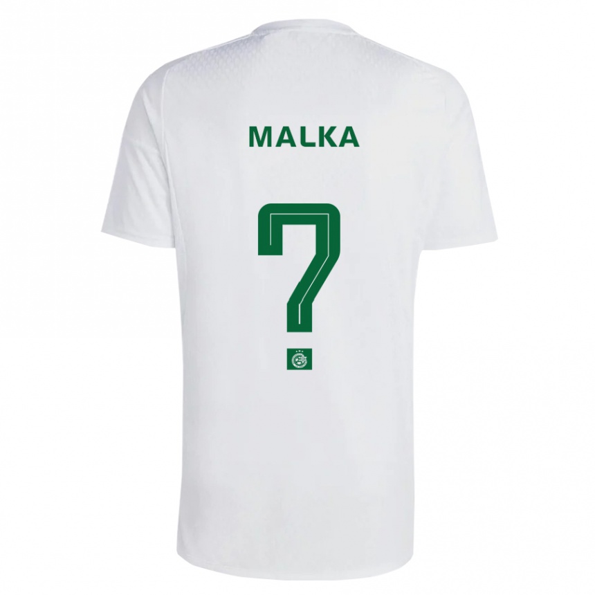 Niño Fútbol Camiseta Yaheli Malka #0 Verde Azul 2ª Equipación 2023/24
