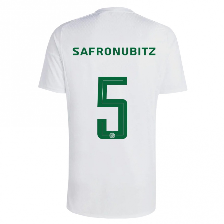 Niño Fútbol Camiseta Dan Safronubitz #5 Verde Azul 2ª Equipación 2023/24