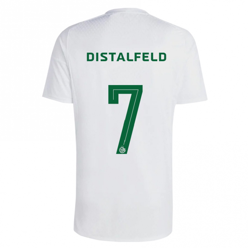 Niño Fútbol Camiseta Yanai Distalfeld #7 Verde Azul 2ª Equipación 2023/24