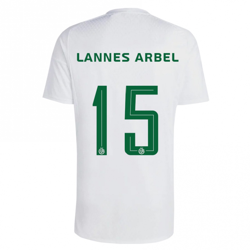 Niño Fútbol Camiseta Tomer Lannes Arbel #15 Verde Azul 2ª Equipación 2023/24