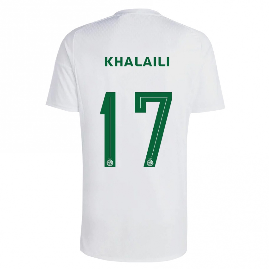 Niño Fútbol Camiseta Iyad Khalaili #17 Verde Azul 2ª Equipación 2023/24