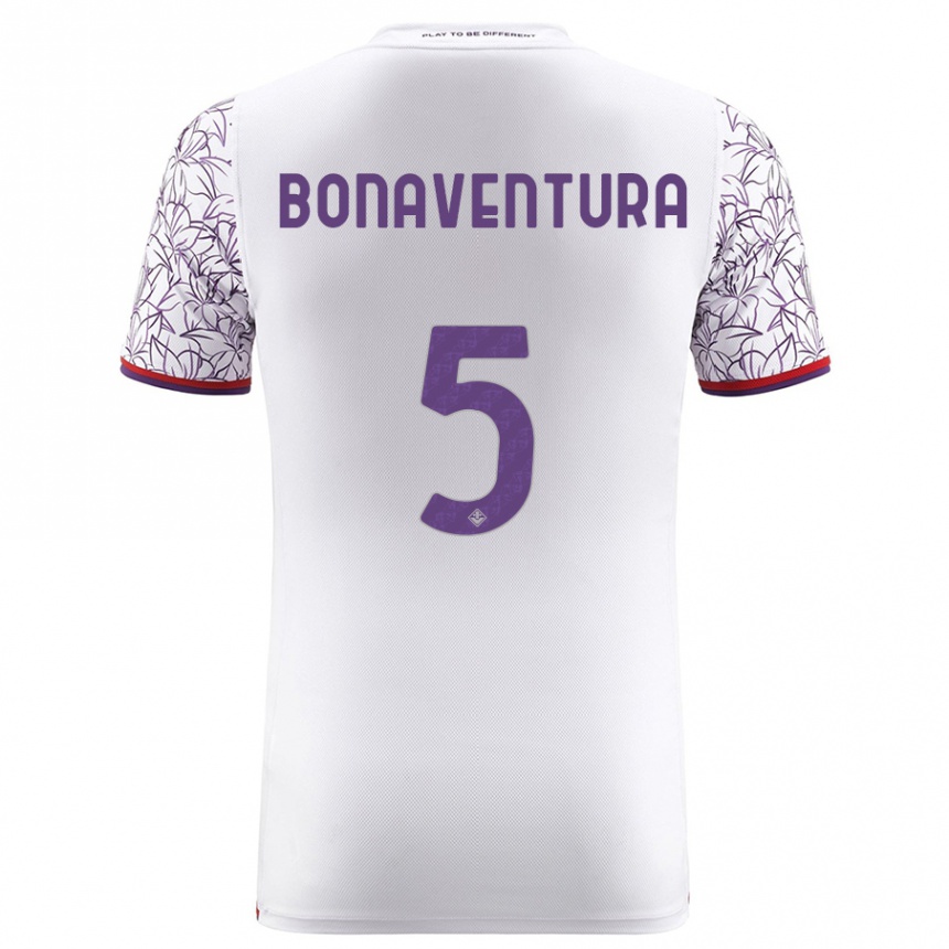 Niño Fútbol Camiseta Giacomo Bonaventura #5 Blanco 2ª Equipación 2023/24