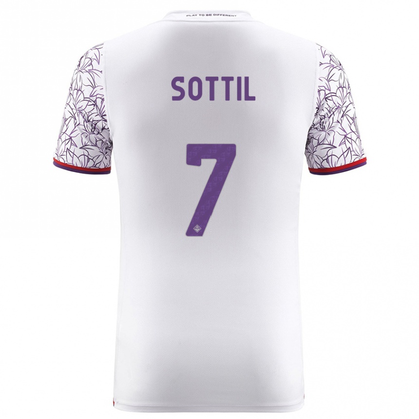 Niño Fútbol Camiseta Riccardo Sottil #7 Blanco 2ª Equipación 2023/24