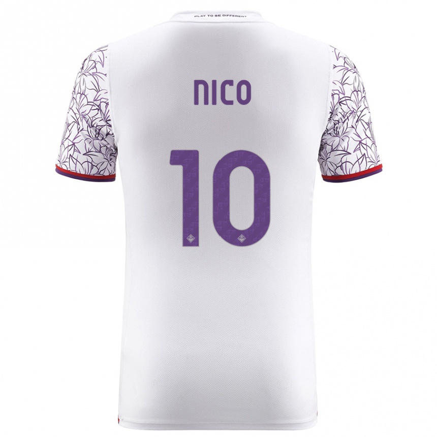 Niño Fútbol Camiseta Nicolás González #10 Blanco 2ª Equipación 2023/24