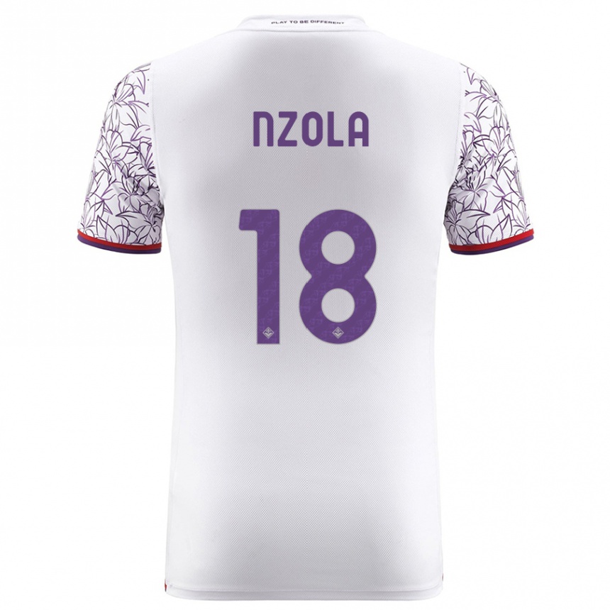 Niño Fútbol Camiseta M'bala Nzola #18 Blanco 2ª Equipación 2023/24