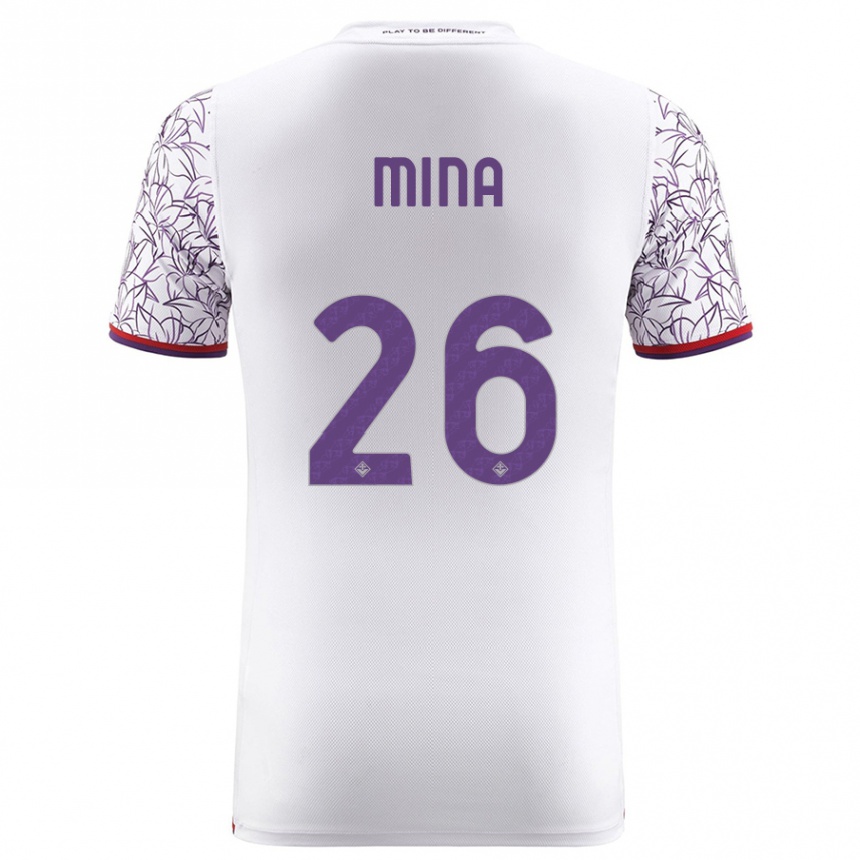 Niño Fútbol Camiseta Yerry Mina #26 Blanco 2ª Equipación 2023/24