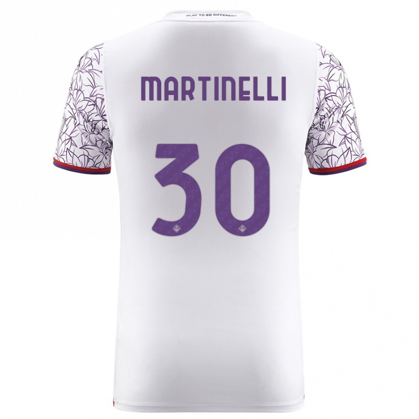 Niño Fútbol Camiseta Tommaso Martinelli #30 Blanco 2ª Equipación 2023/24