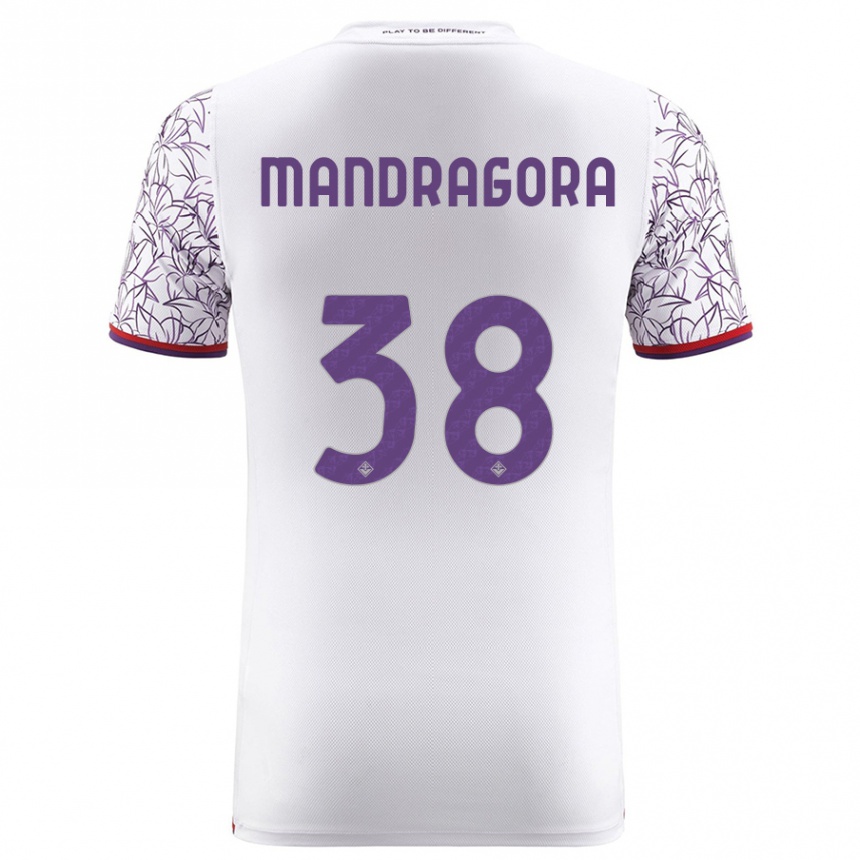 Niño Fútbol Camiseta Rolando Mandragora #38 Blanco 2ª Equipación 2023/24