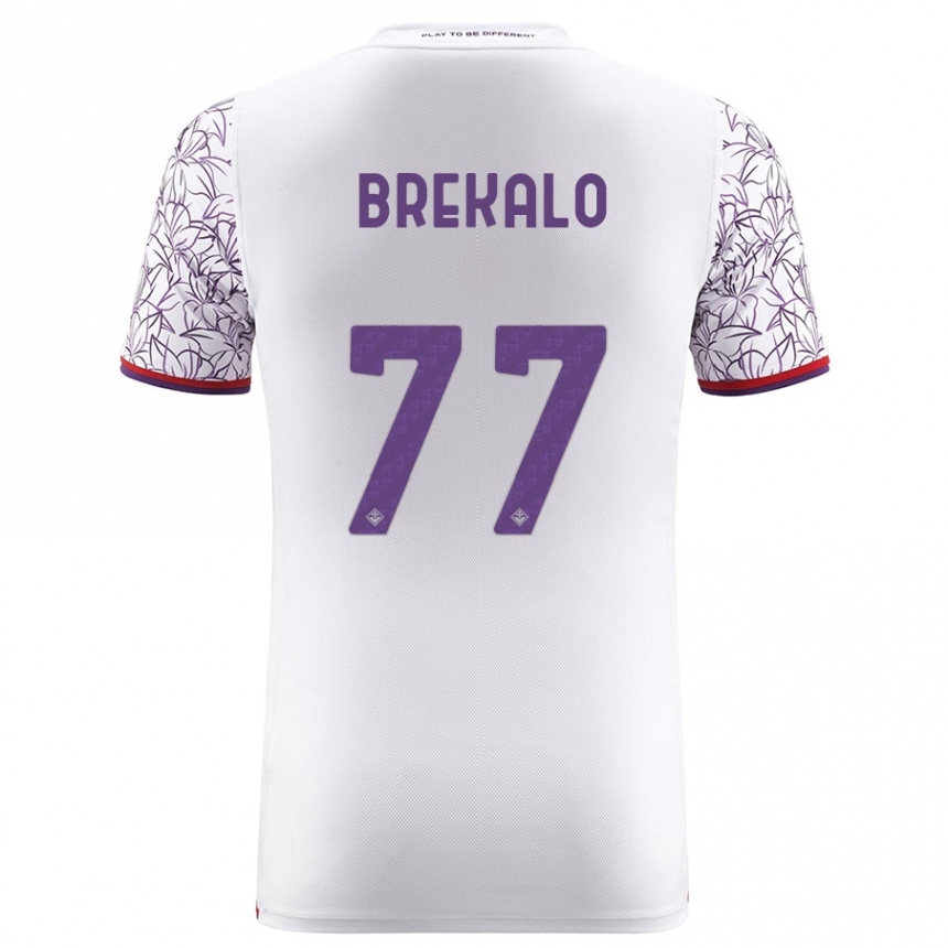 Niño Fútbol Camiseta Josip Brekalo #77 Blanco 2ª Equipación 2023/24