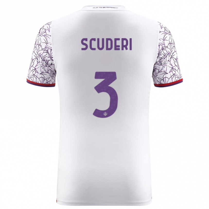 Niño Fútbol Camiseta Giulio Scuderi #3 Blanco 2ª Equipación 2023/24