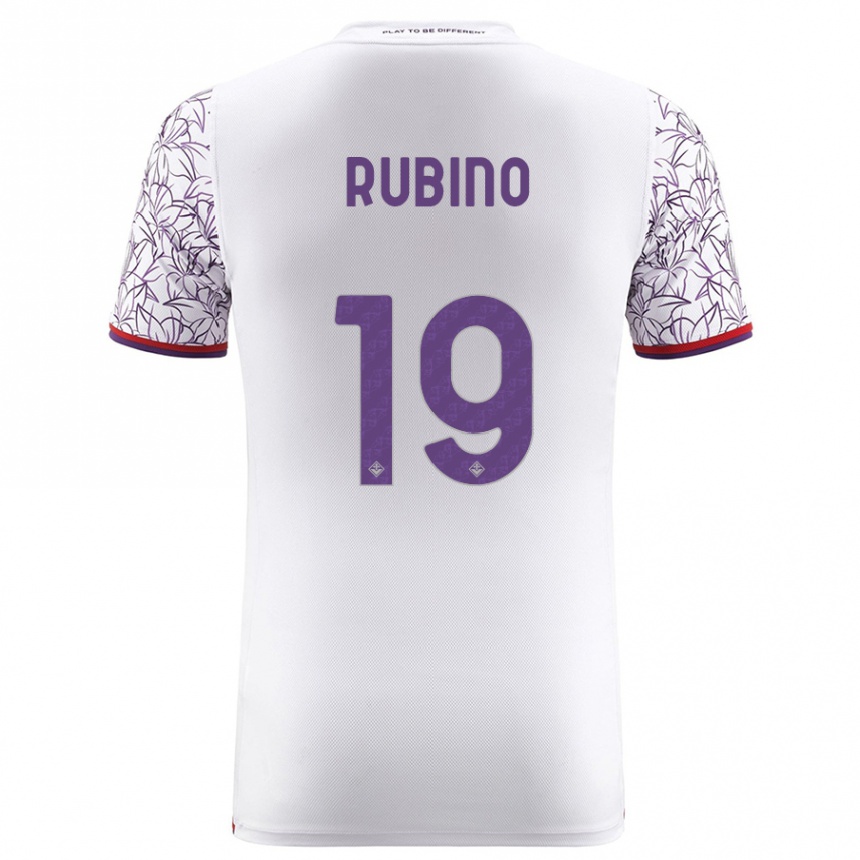 Niño Fútbol Camiseta Tommaso Rubino #19 Blanco 2ª Equipación 2023/24