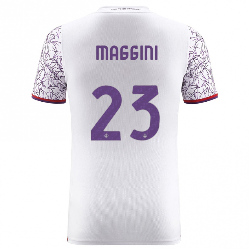 Niño Fútbol Camiseta Filippo Maggini #23 Blanco 2ª Equipación 2023/24