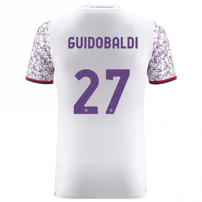 Niño Fútbol Camiseta Filippo Guidobaldi #27 Blanco 2ª Equipación 2023/24