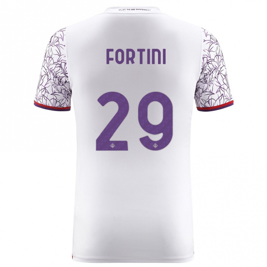 Niño Fútbol Camiseta Niccolò Fortini #29 Blanco 2ª Equipación 2023/24