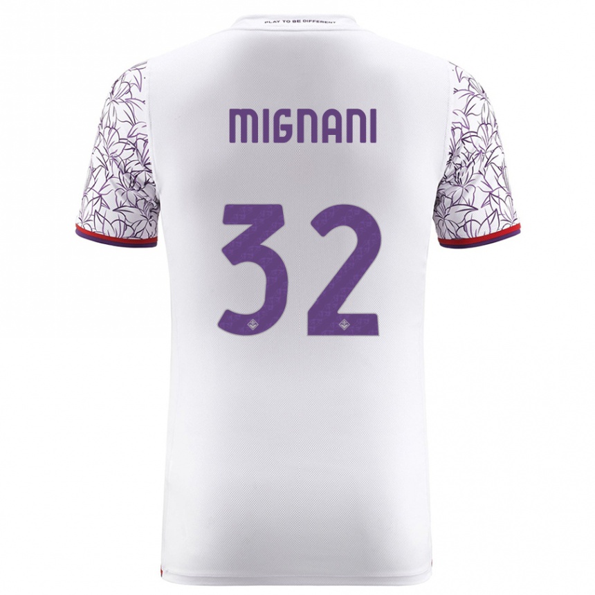 Niño Fútbol Camiseta Carlo Mignani #32 Blanco 2ª Equipación 2023/24